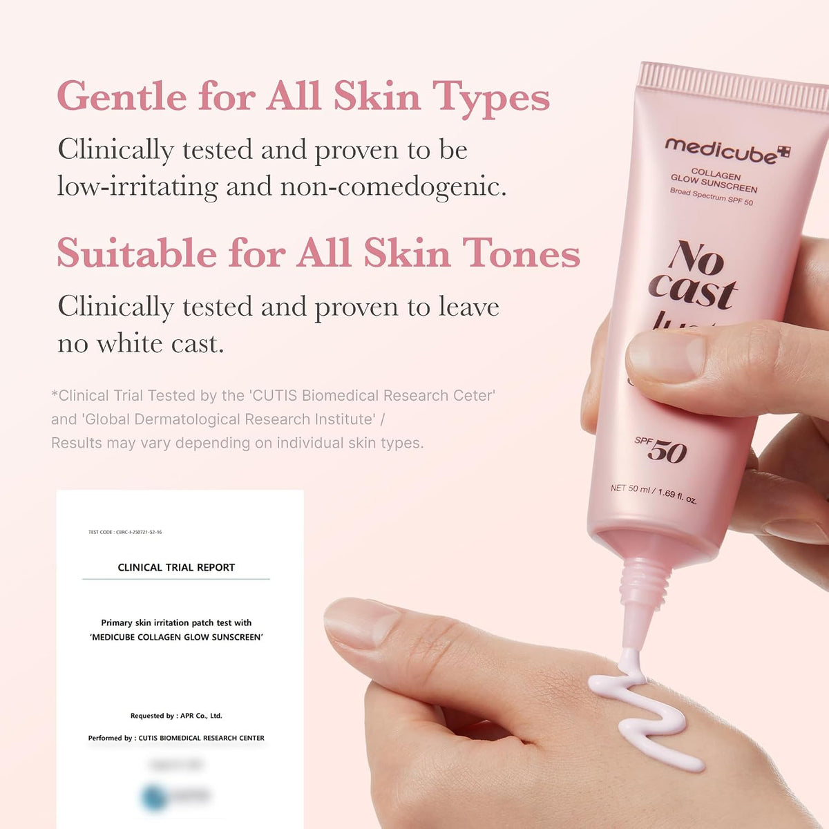 medicube Sunscreen No Cast Just Glow Collagen SPF 50 | 50ml