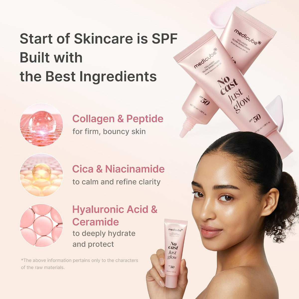 medicube Sunscreen No Cast Just Glow Collagen SPF 50 | 50ml